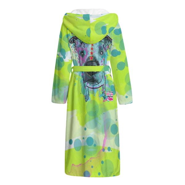 Bunter Bademantel Sancho aus Flanell – flauschig & farbenfroh, Größen S–2XL